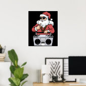 Poster Le Père Noël de Hip Hop (Bureau à domicile)