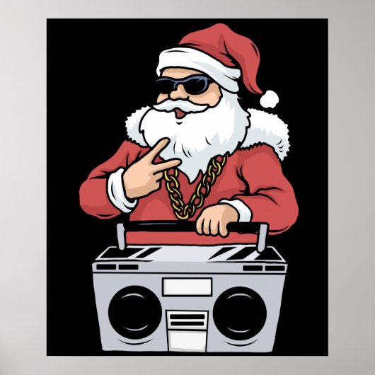 Poster Le Père Noël de Hip Hop (Devant)