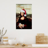 Poster Le Père Noël de Mona Lisa (Cuisine)