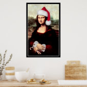 Poster Le Père Noël de Mona Lisa (Cuisine)