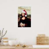 Poster Le Père Noël de Mona Lisa (Cuisine)