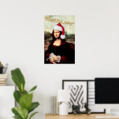 Poster Le Père Noël de Mona Lisa (Bureau à domicile)