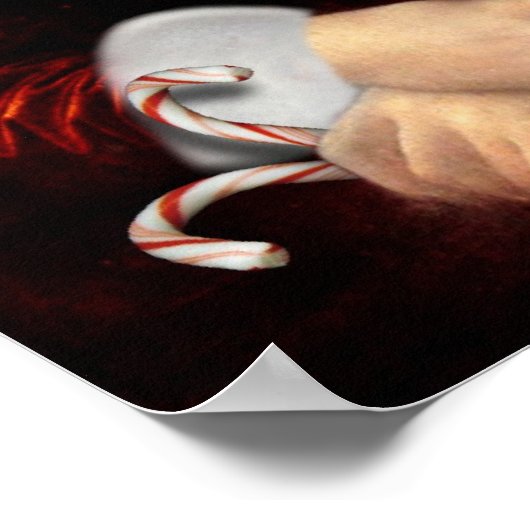 Poster Le Père Noël de Mona Lisa (Coin)