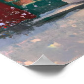 Poster Le Père Noël devant la boutique de jouets AI Art (Coin)