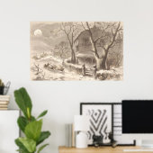 Poster Le Père Noël la veille de Noël (Bureau à domicile)