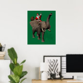 Poster Le Père Noël Se Rend Sur Elephant (Bureau à domicile)