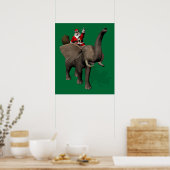 Poster Le Père Noël Se Rend Sur Elephant (Cuisine)