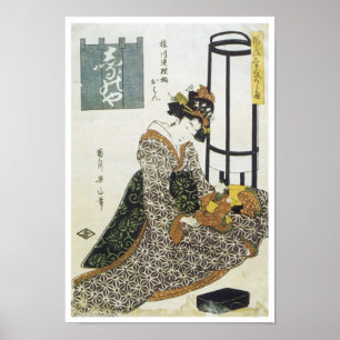 Poster Le personnage Joruri, Eizan, 1830