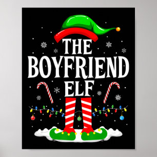 Poster Le petit ami Elf Funny Xmas Elf Correspondant Fami