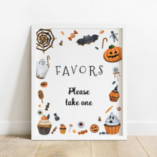Poster Le petit Baby shower d'Halloween de Boo Faveurs