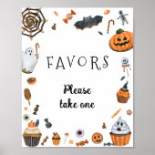 Poster Le petit Baby shower d'Halloween de Boo Faveurs (Devant)