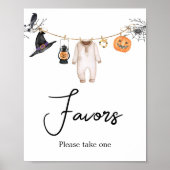 Poster Le petit Baby shower d'Halloween de Boo Faveurs (Devant)
