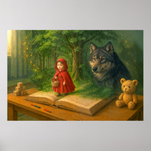 Poster Le Petit Chaperon Rouge dans une chambre magique p