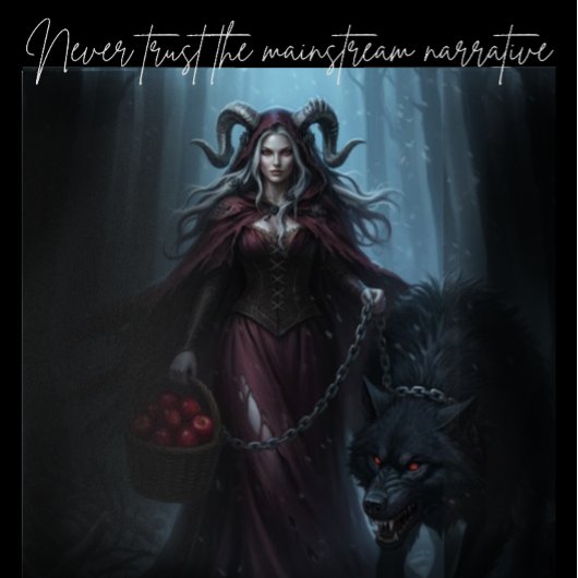 Poster Le Petit Chaperon Rouge foncé