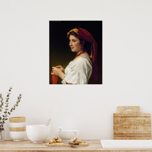 Poster Le petit marchand par William-Adolphe Bouguereau (Cuisine)