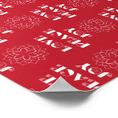 Poster Le Petit Rouge et Blanc, Peace, Joy (Coin)