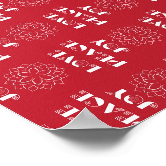 Poster Le Petit Rouge et Blanc, Peace, Joy (Coin)