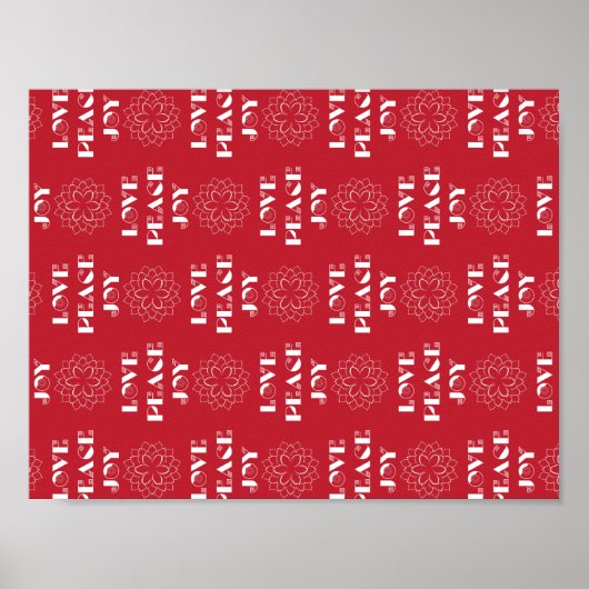 Poster Le Petit Rouge et Blanc, Peace, Joy (Devant)