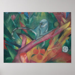 Poster Le petit singe (1912) par Franz Marc