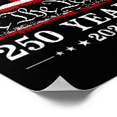 Poster Le Peuple 250 Ans 1776 2026 Drapeau Américain (Coin)