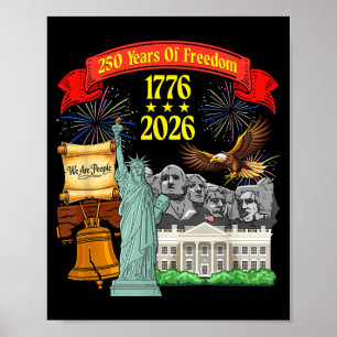 Poster Le Peuple 250 Ans de Liberté 1776-2026 250ème