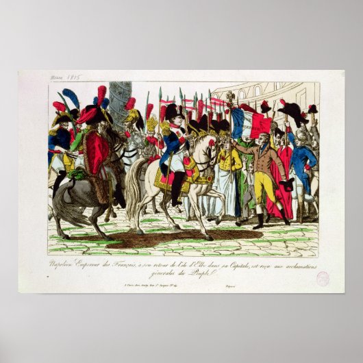 Poster Le peuple parisien acclamant Napoléon (Devant)