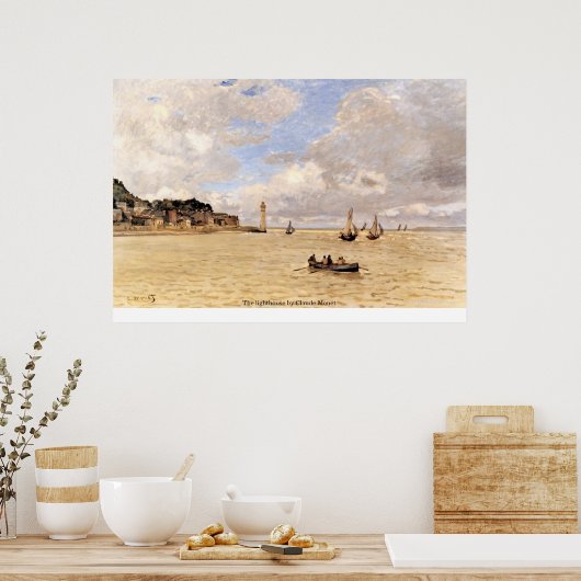 Poster Le phare de Claude Monet (Cuisine)