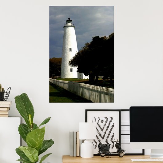 Poster Le phare d'Ocracoke Island (Bureau à domicile)