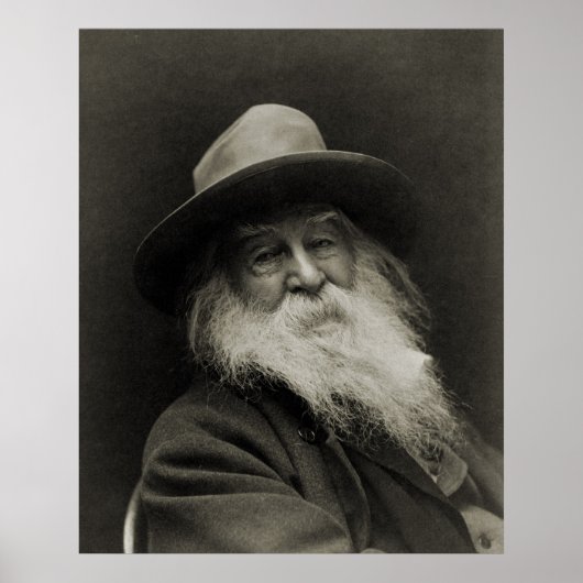 Poster Le philosophe riant poète Walt Whitman (Devant)