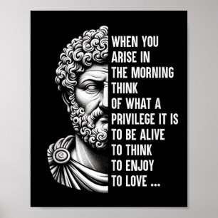 Poster Le philosophe stoïque Marcus Aurelius Motivation d