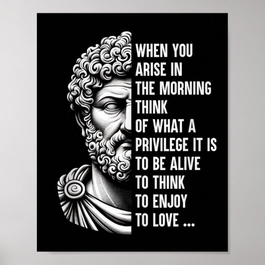 Poster Le philosophe stoïque Marcus Aurelius Motivation d (Devant)