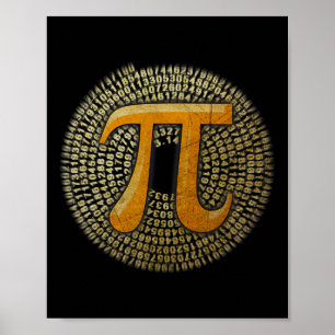 Poster Le pi officiel 3.14 Spiral Pi-day Pour Les Nerds D