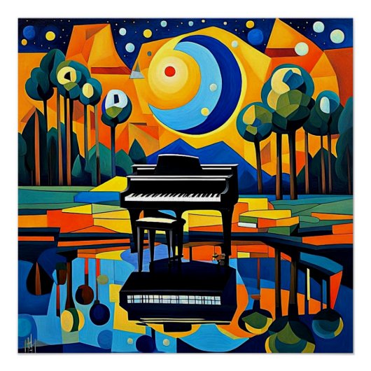 Poster Le piano attend (Devant)