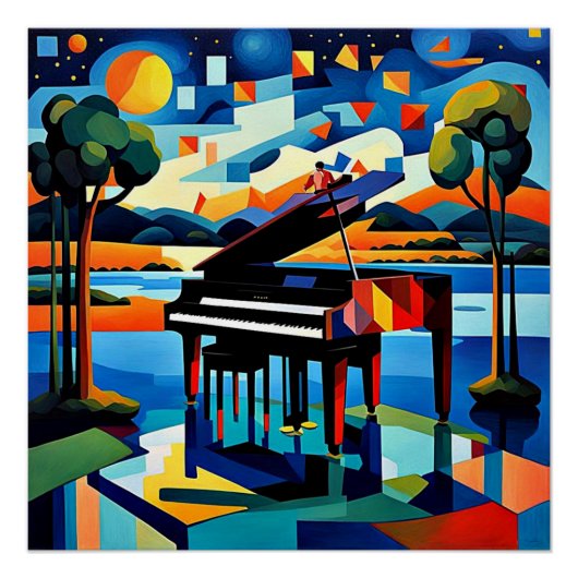 Poster Le piano attend 5 (Devant)