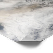 Poster Le pic de Sarychev traversant la mer d'Okhotsk (Coin)