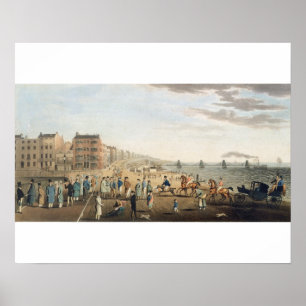 Poster Le pilier à chaînes à Brighton avec des caractères