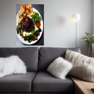 Poster Le pire plat du monde sur Terre Art AI