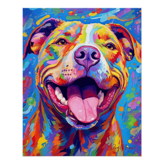 Poster Le Pitbull Dog 002 - Zetton Ziana (Devant)