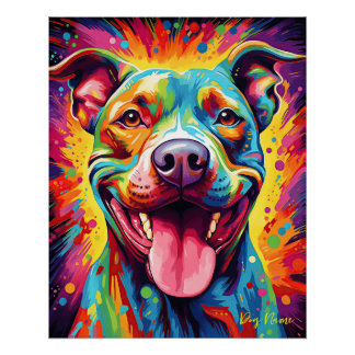 Poster Le Pitbull Dog 003 - Zetton Ziana