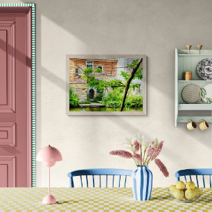 Poster Le pittoresque chalet anglais au bord de l'eau