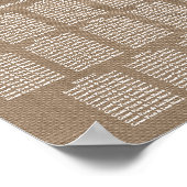 Poster Le plan de table de la collection de mariage Burla (Coin)