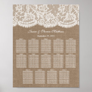 Poster Le plan de table de la collection de mariage Burla
