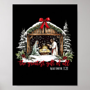 Poster Le plus beau cadeau de tous Jésus bébé Noël chréti