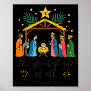 Poster Le plus grand cadeau pour toute la Nativité de Noë