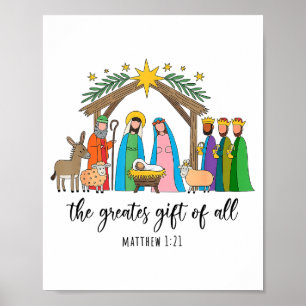 Poster Le plus grand cadeau pour toute la Nativité de Noë
