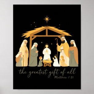 Poster Le plus grand cadeau pour toute la Nativité de Noë