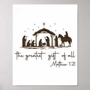 Poster Le plus grand cadeau pour toute la Nativité de Noë