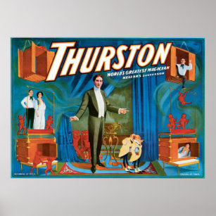 Poster Le plus grand magicien du monde de Thurston ~ Acte