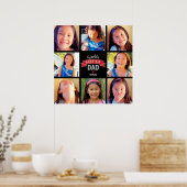 Poster Le plus grand papa du monde 8 photo Collage modern (Cuisine)