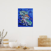 Poster Le poisson joue d'un violon (Cuisine)